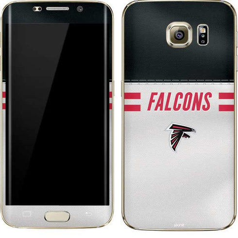 NFL Atlanta Falcons White Striped Galaxy S7 Edge Skin